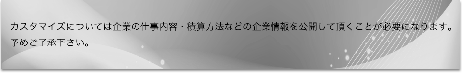 カスタマイズについて