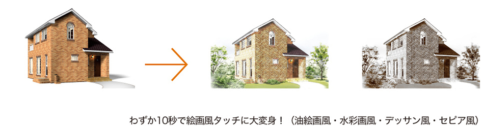 わずか10秒で絵画風タッチに大変身!