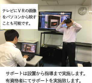 サポートは設置から指導まで実施します。有資格者にてサポートを実施致します。