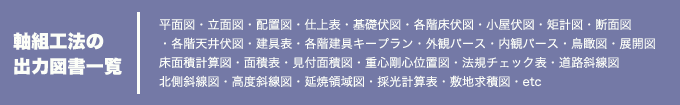 軸組工法の出力図一覧