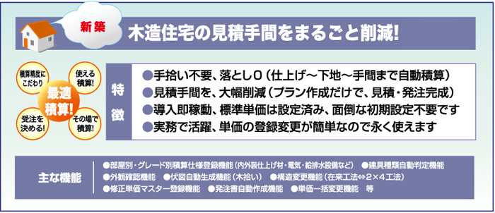 木造住宅の見積もり手間をまるごと削減！