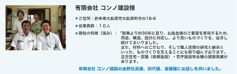 有限会社 コンノ建設様